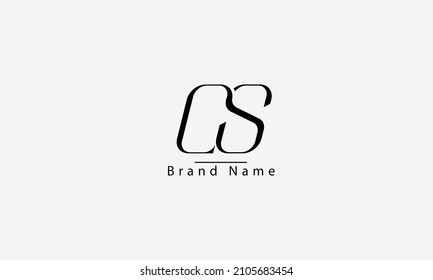 CS SC C S abstract vector logo monogram template