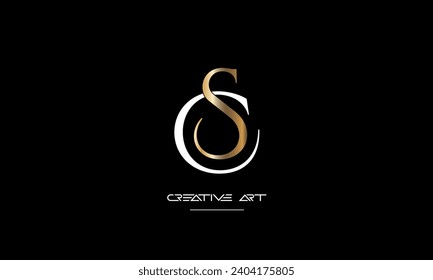CS, SC, C, S letras abstractas monograma