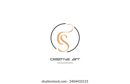 CS, SC, C, S abstract letters logo monogram