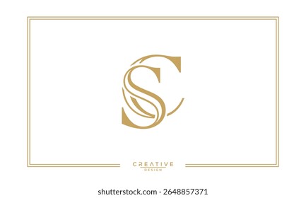 CS, SC, C, S, Letras abstratas Monograma de logotipo