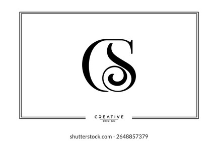 CS, SC, C, S, Letras abstratas Monograma de logotipo