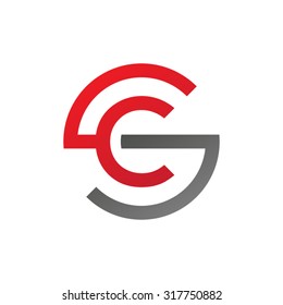 CS SC initial company circle S logo red