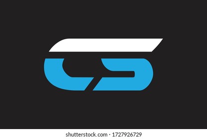 CS or SC Letter Initial Logo Design, Vector Template