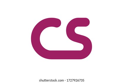 CS or SC Letter Initial Logo Design, Vector Template