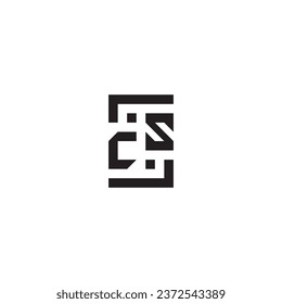 logotipo retro de concepto cuadrado CS en un diseño profesional de alta calidad que se imprimirá bien en cualquier medio de impresión