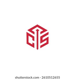 CS vector logo template design	