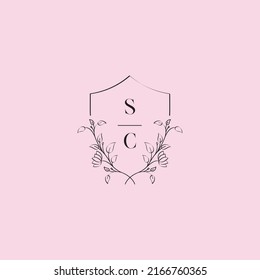 CS wedding logo letters in high quality professional design that will print well across any print media