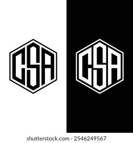 CSA logo design initial letter monogram