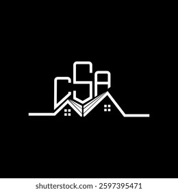 CSA Real State logo design, CSA simple and modern logo. CSA luxurious alphabet design  