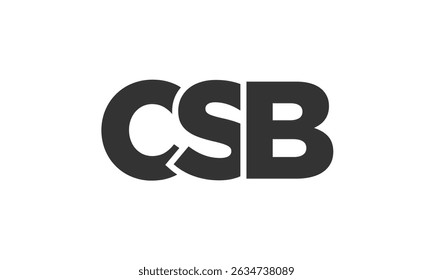 CSB logo design template with strong and modern bold text. Initial based vector logotype featuring simple and minimal typography. Trendy company identity ideal for businesses brand presence.
