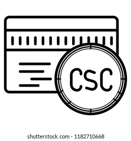 CSC card security code credit card icon