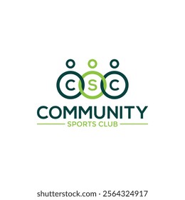 CSC Community sport club logo vector illustration.