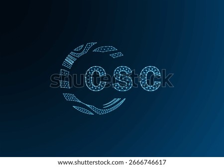 CSC low poly letter logo vector design. CSC lower poly logo design. CSC unique low poly logo design.