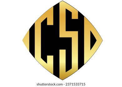 CSD, CS, SD, logo. Abstract initial monogram letter alphabet logo design