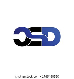 CSD letter monogram logo design vector