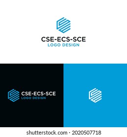 VECTOR DE DISEÑO DE LOGOTIPO DE CARTA CSE