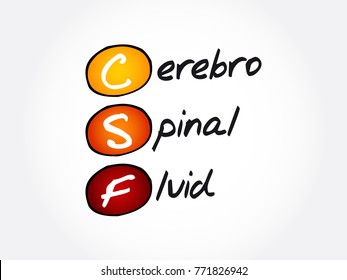 CSF - cerebrospinal fluid acronym, concept background