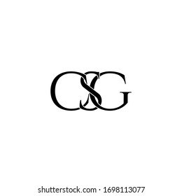 csg letter original monogram logo design