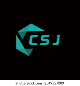 Logomarca da carta criativa minimalista do CSJ. CSJ vetor único iniciais alfabeto letra logotipo design 
