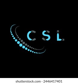 Diseño abstracto del logotipo de la letra de CSL. CSL diseño único. CSL.
