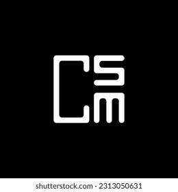 CSM Brief Logo kreatives Design mit Vektorgrafik, CSM einfach und modern Logo. CSM luxuriöses Alphabet-Design  