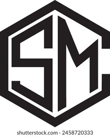 CSM Polygon logo design, icon, symbol, vector file, 