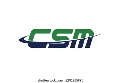 CSM einzigartiges Vektorlogo-Design, CSM Kreatives Logo-Design mit weißem Hintergrund