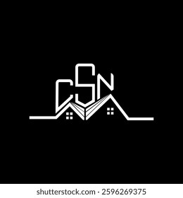 CSN Real State logo design, CSN simple and modern logo. CSN luxurious alphabet design  