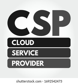 Csp Cloud Service Provider Thirdparty Company Stock Vector (Royalty ...