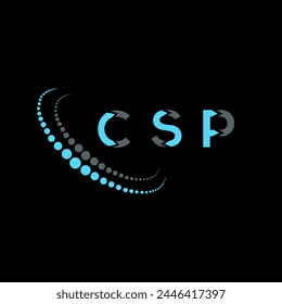 Diseño abstracto del logotipo de la letra de CSP. CSP diseño único. CSP.
