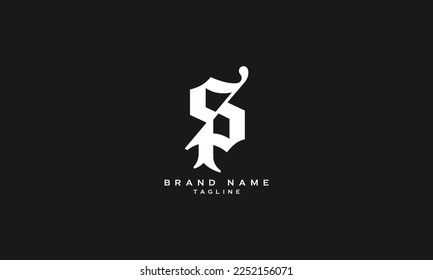 CSP, SP, PS, Abstract initial monogram letter alphabet logo design