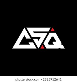 Diseño del logotipo de la letra del triángulo CSQ con forma de triángulo. Monograma de diseño del logotipo del triángulo CSQ. Plantilla de logotipo vectorial de triángulo CSQ de color rojo. Logo triangular CSQ Diseño sencillo, elegante y lujoso.