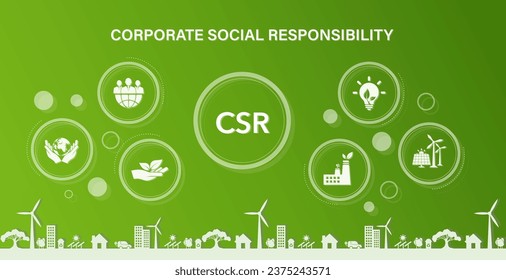 Iconos de la RSC en los afiches de las empresas y organizaciones, Sobre responsabilidad social y devolución a la comunidad en un contexto verde.