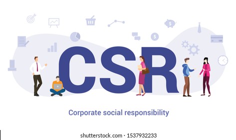 Csr Corporate Social Responsibility Concept Big Stock Vector (Royalty ...