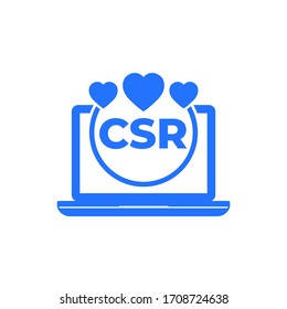 CSR, Vektorillustration für die soziale Verantwortung von Unternehmen
