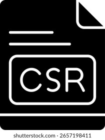 CSR Glyph Vector Icon Design