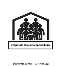 Icono Csr aislado en ilustración vectorial de fondo blanco.