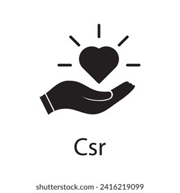 Csr icon. Simple creative icon, Csr icon for templates, vector illustration on white background..eps