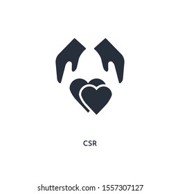 csr icon. simple element illustration. isolated trendy filled csr icon on white background. can be used for web, mobile, ui.
