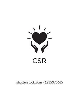 Csr Icon Vector Logo Template Stock Vector (Royalty Free) 1235375665 ...