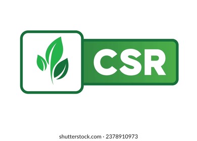 CSR leaf vector icon  illustration