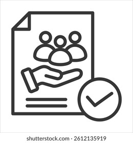 Csr Reporting Icon Vector Illustration Outline