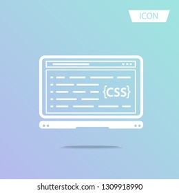 CSS Coding, Programming Isolated Vector Icon on white background.