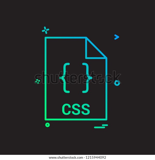 Css File File Extension File Format Stock Vector Royalty Free 1215944092