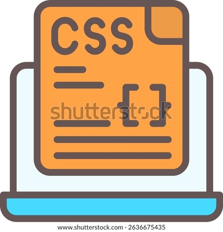 Css File Filled Style Icon Design