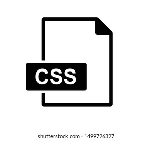CSS file format icon vector isolated