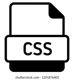 CSS file format symbol icon vector for web and mobile application isolated on white background