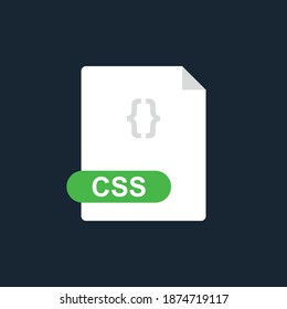 Css file icon. Cascading Style Sheets flat icon. Vector