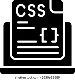 Css File Modern Black Icon Design