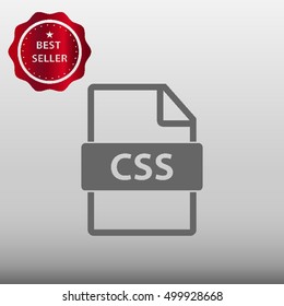 CSS File Type Vector Icon Illustration